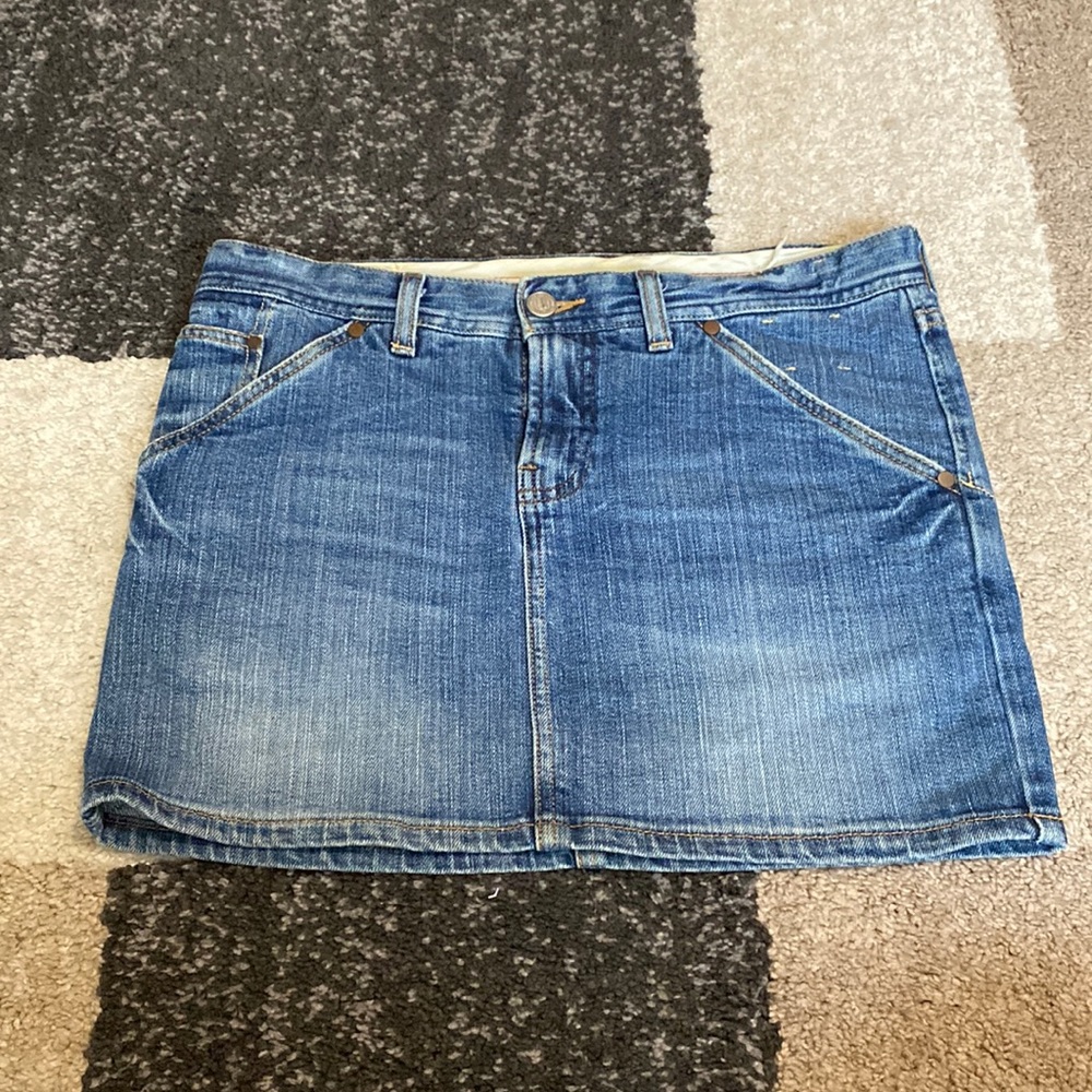 Denim mini skirt